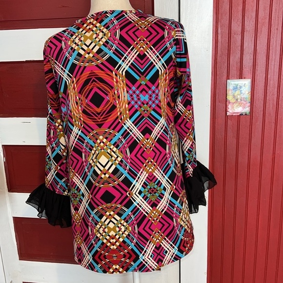 Vintage Shane Lee Inc. 70’s Style Tunic Blouse Top XS - Picture 3 of 7